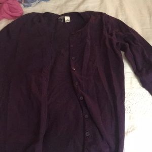 Purple cardigan